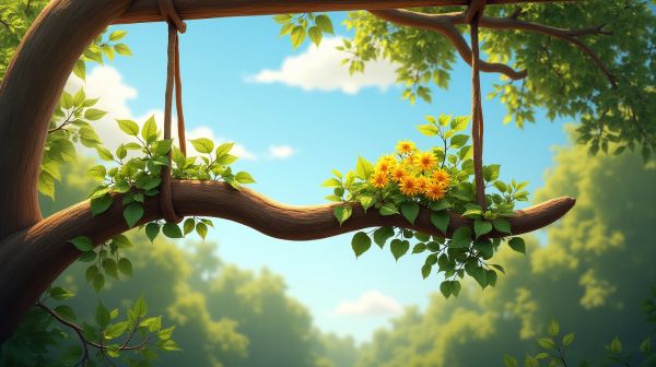 La surprise du bosquet : accrocher la nature avec une suspension en bois flotté