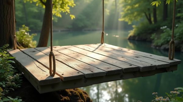 La surprise du bosquet : accrocher la nature avec une suspension en bois flotté